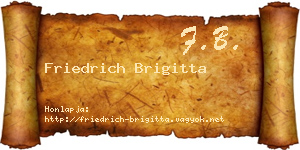 Friedrich Brigitta névjegykártya