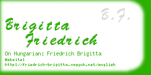 brigitta friedrich business card